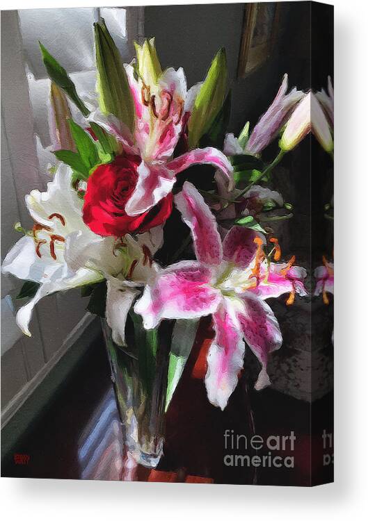 Flowers Canvas Print featuring the photograph Bursting Forth by Brian Watt