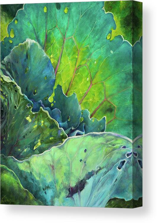 Light Canvas Print featuring the painting Cabbage Story 2 by Carol Klingel