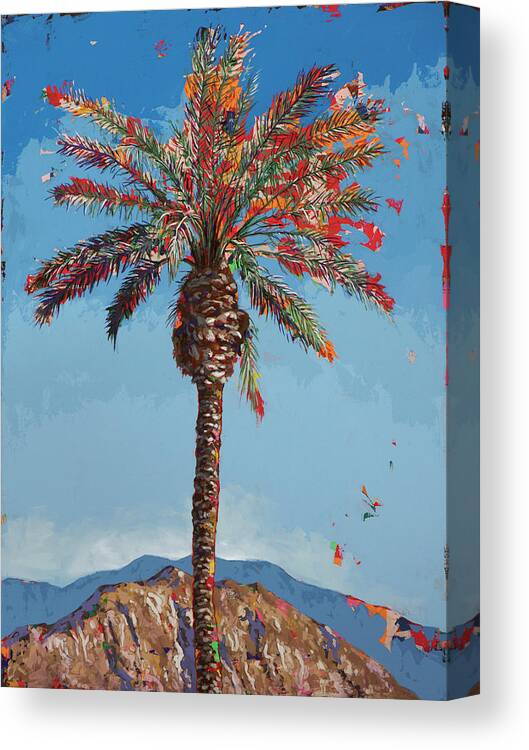 Palm Tree Canvas Print featuring the painting California Dreaming #1 by David Palmer