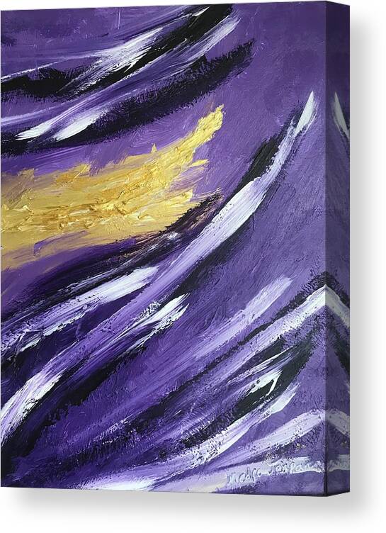Provence Canvas Print featuring the painting The Violet Flame by Medge Jaspan