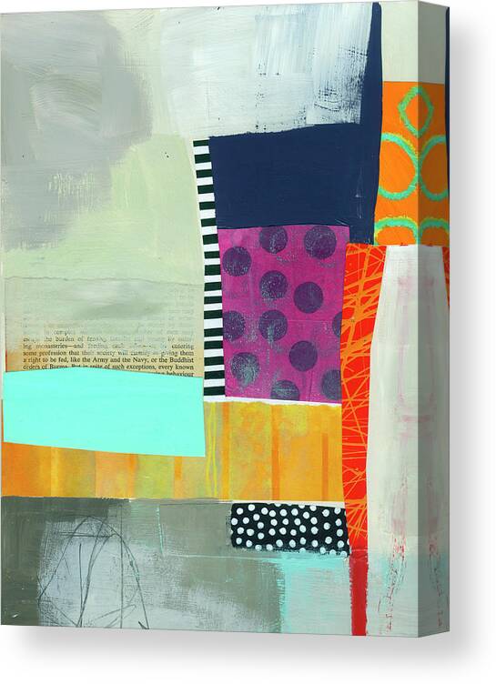Abstract Art Canvas Print featuring the painting All Hands on Deck #3 by Jane Davies