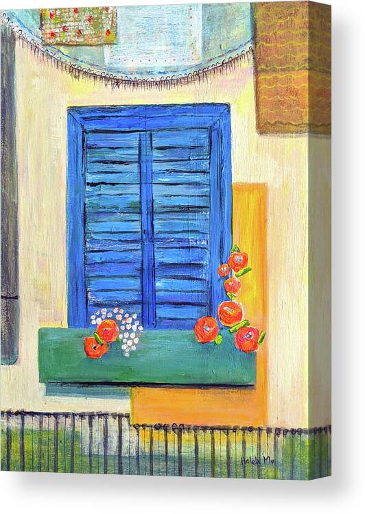 Garden Painting Canvas Print featuring the painting Charming Garden by Haleh Mahbod