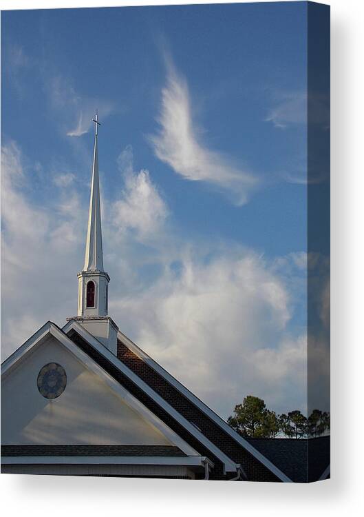 Christmas Canvas Print featuring the photograph Christmas Angel Clouds 2020 by Matthew Seufer