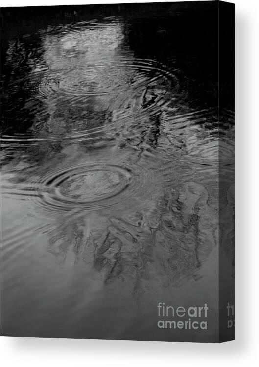 Water Patterns Canvas Print featuring the photograph CircularWatermark by Mary Kobet