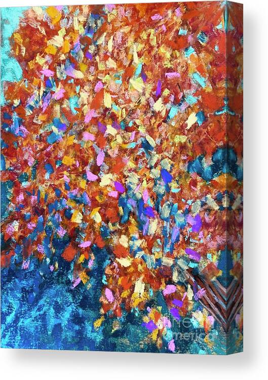 Fall Canvas Print featuring the pastel Conflicted Season by Sherry Harradence