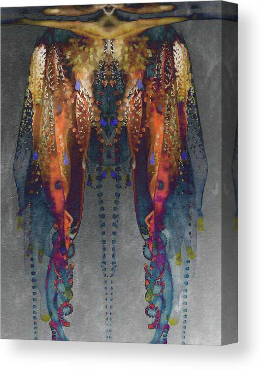 Man Of War Canvas Print featuring the photograph Creature From the Lagoon by Andrea Kollo