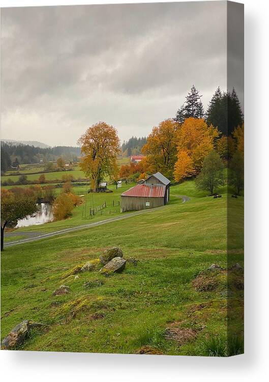 Farms Canvas Print featuring the photograph Crow Valley Farming by Jerry Abbott