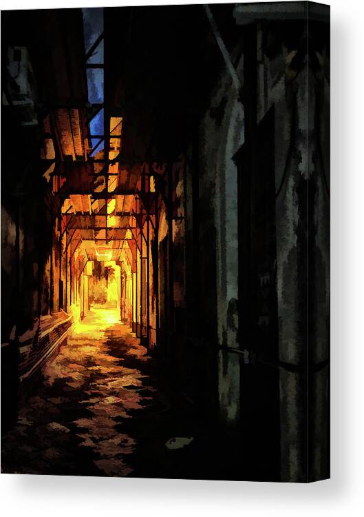 2019 Canvas Print featuring the photograph Dante's Alley by Monroe Payne