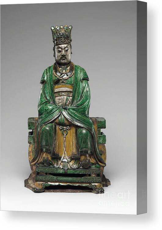 1482 Canvas Print featuring the sculpture Daoist Official, 1482 by Qiao Bin