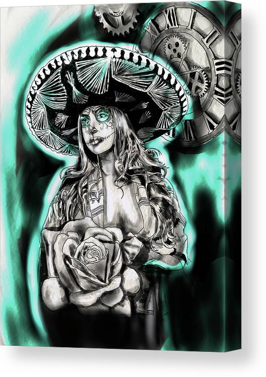 Day Of The Dead Tattoo Art Canvas Print / Canvas Art by Krista Bartholomew - Fine Art America
