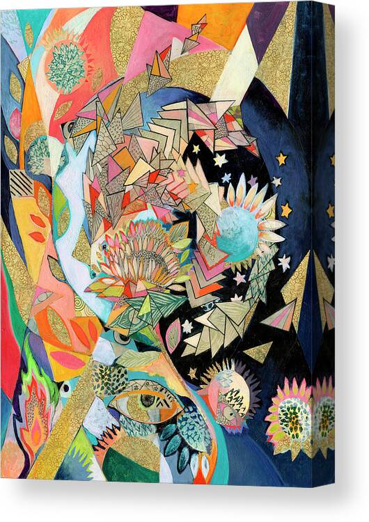 Galaxy Canvas Print featuring the mixed media Destiny Revealed by Jennifer Lommers