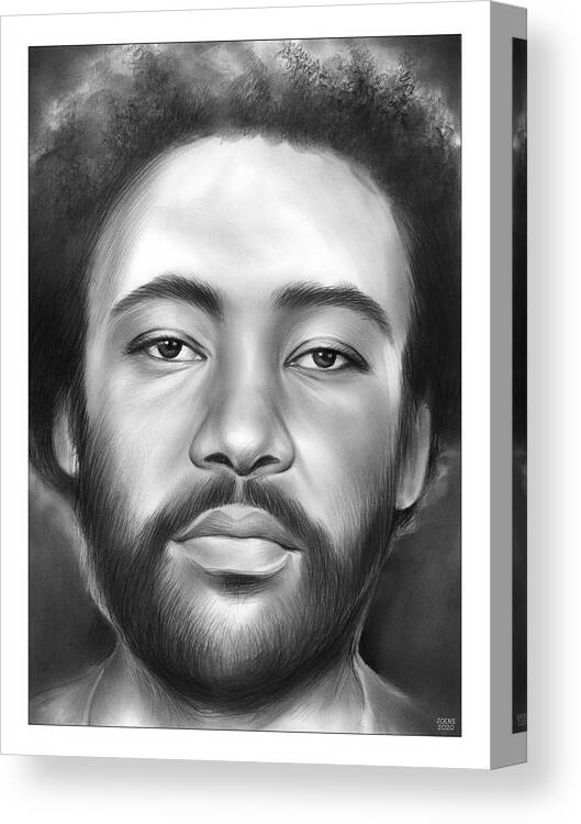 Donald Glover Canvas Print featuring the drawing Donald Glover - Pencil by Greg Joens