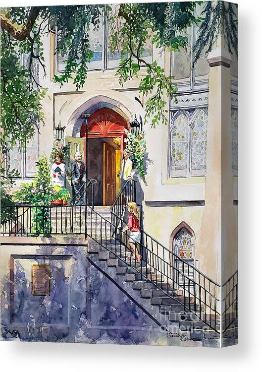 Easter Canvas Print featuring the painting Easter Sunday, Savannah by Merana Cadorette