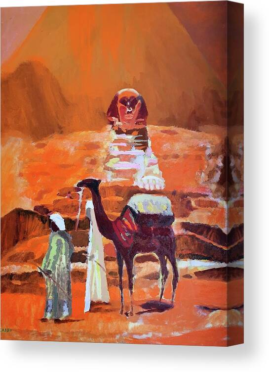 Camel Canvas Print featuring the painting Egypt Light by Enrico Garff