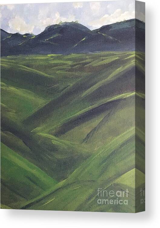 Landscapes Canvas Print featuring the painting Emerald by Debora Sanders