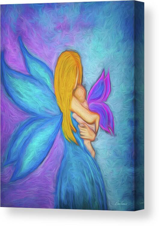 Faery Canvas Print featuring the photograph Faery Mother and Child by Diana Haronis
