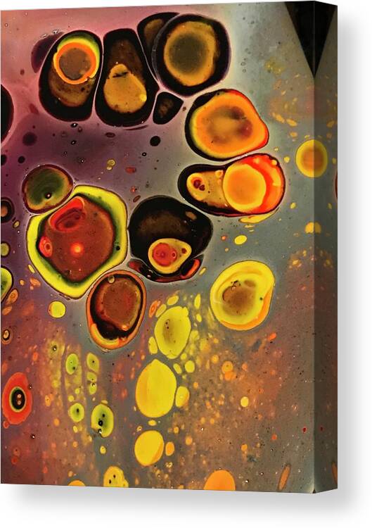Fluid Canvas Print featuring the painting Ferne Welten by Art by Gabriele