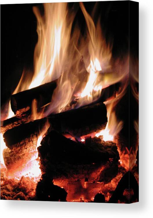 Fire Canvas Print featuring the photograph Fire Fire Burning Higher by Annalisa Rivera-Franz