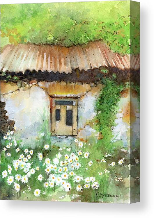 Irish Fixer Upper Canvas Print featuring the painting Fixer Upper by Rebecca Matthews