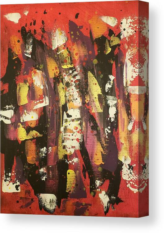  Canvas Print featuring the painting Flames by Samantha Latterner