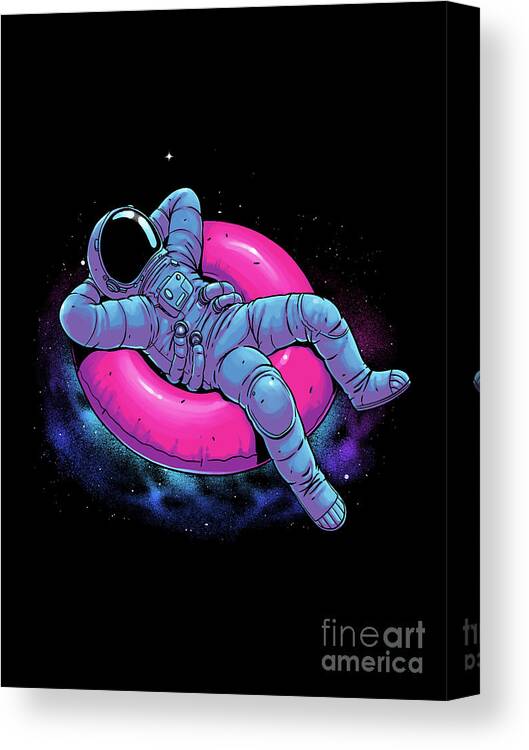 Space Canvas Print featuring the digital art Floating Dream by Digital Carbine