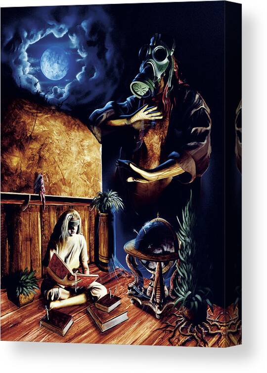 Nocturnal Canvas Print featuring the painting For All Eternity by Sv Bell