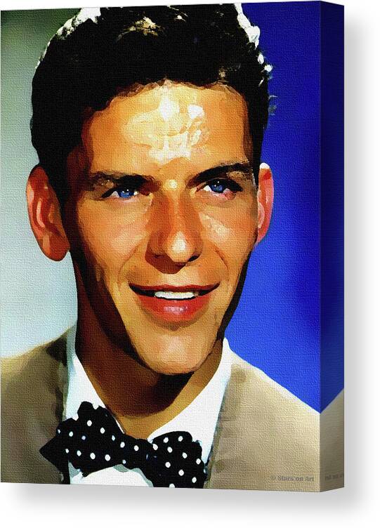 Frank Sinatra Canvas Print featuring the digital art Frank Sinatra 2 by Movie World Posters
