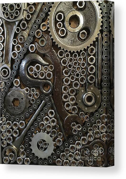Gears Canvas Print featuring the photograph Gears and Things by Randy Pollard