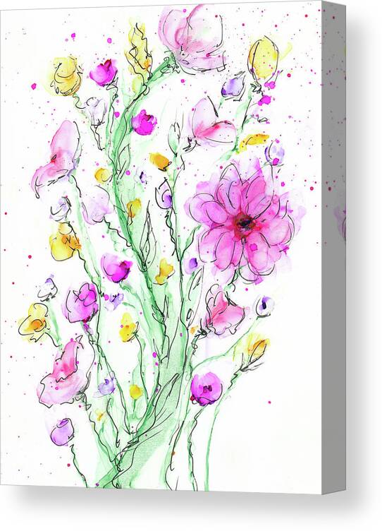 Flower Canvas Print featuring the painting Generosity by Kimberly Deene Langlois