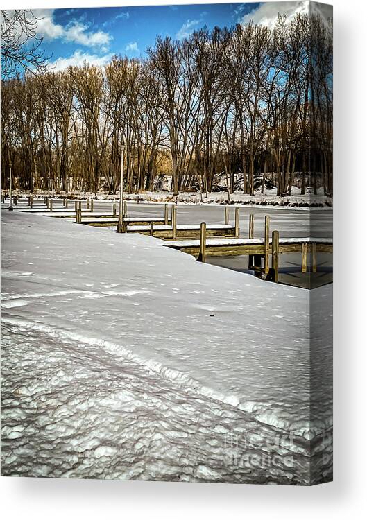 Sun Canvas Print featuring the photograph Geneva Winter Waterfront 14 by William Norton