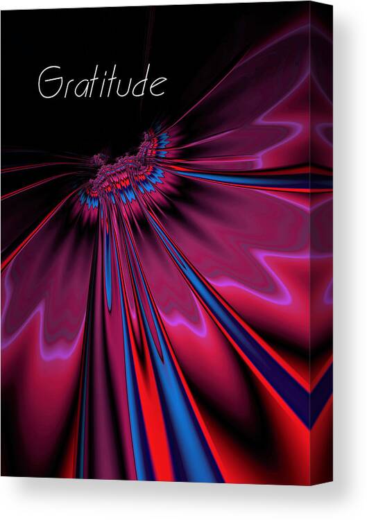 Fractal Canvas Print featuring the digital art Gratitude #15 by Mary Ann Benoit