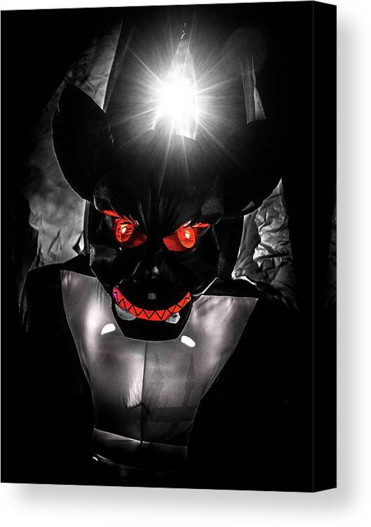 Halloween Canvas Print featuring the digital art Halloweenscape Artifacts Werewolf A10r by Otri Park