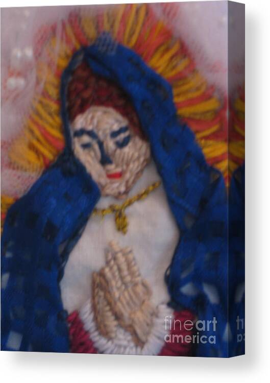 Mother Mary Canvas Print featuring the painting Holy Mother Hear Our Prayers by Constance Gehring