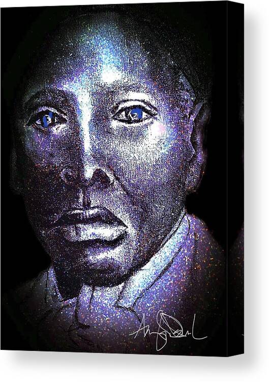  Canvas Print featuring the mixed media HTubman by Angie ONeal