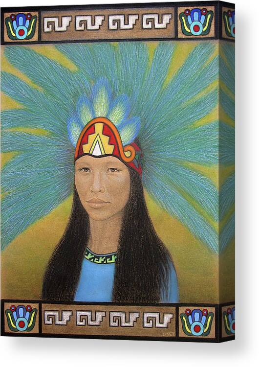 Ichpochtli Canvas Print featuring the painting Ichpochtli by Lynet McDonald