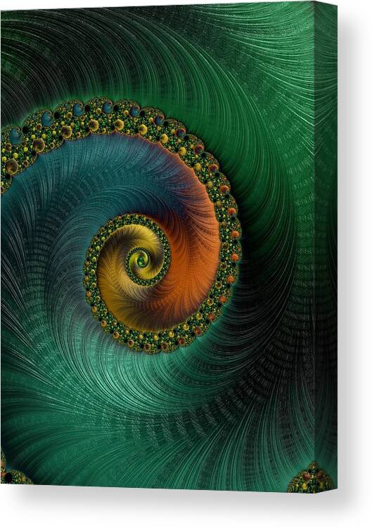 Fractal Canvas Print featuring the digital art Infinity #2 by Mary Ann Benoit