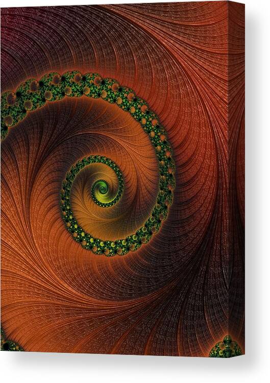 Fractal Canvas Print featuring the digital art Infinity #8 by Mary Ann Benoit