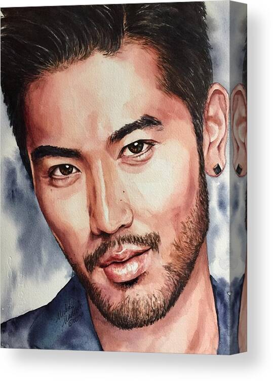Godfrey Gao Canvas Print featuring the painting Inner Power by Michal Madison