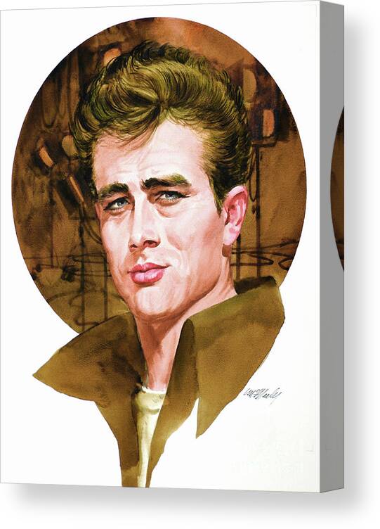 Tom Mcneely Canvas Print featuring the painting James Dean by Tom McNeely