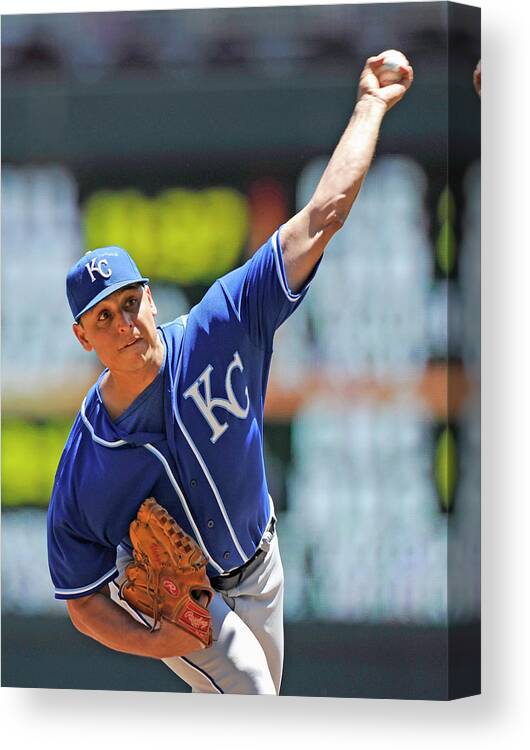 Second Inning Canvas Print featuring the photograph Jason Vargas by Hannah Foslien