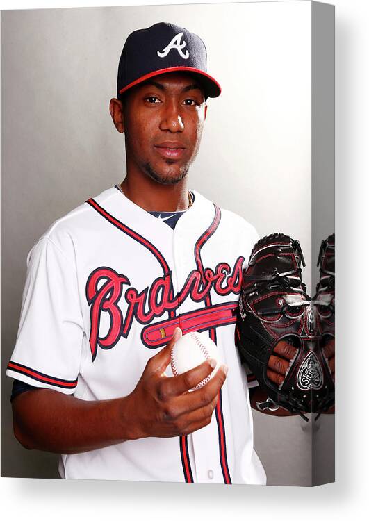 Media Day Canvas Print featuring the photograph Julio Teheran by Elsa
