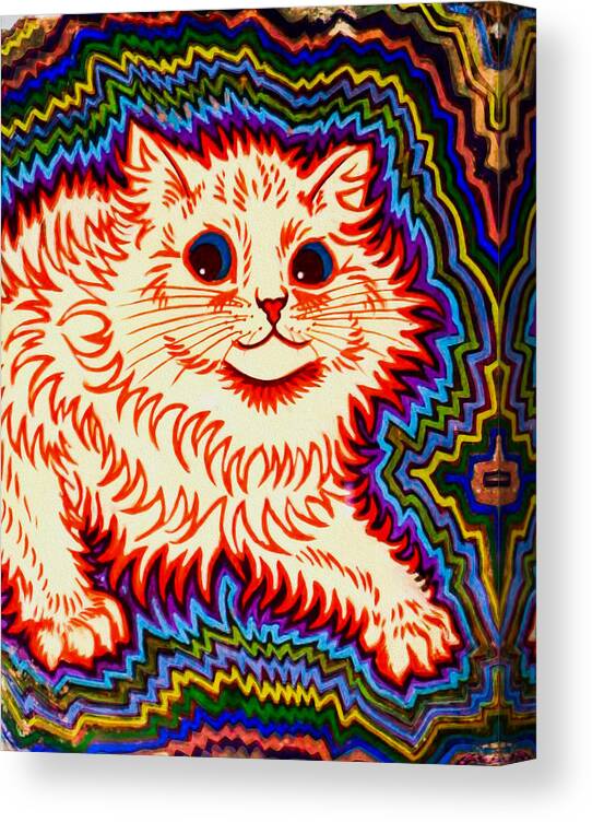 Kaleidoscope Cats Electric Cat by Louis Wain Canvas Print / Canvas Art by  Orca Art Gallery - Pixels Canvas Prints