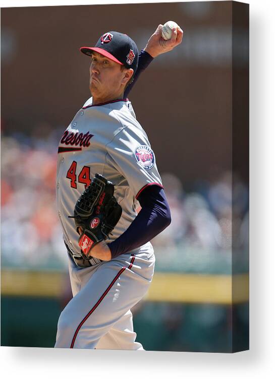American League Baseball Canvas Print featuring the photograph Kyle Gibson by Gregory Shamus