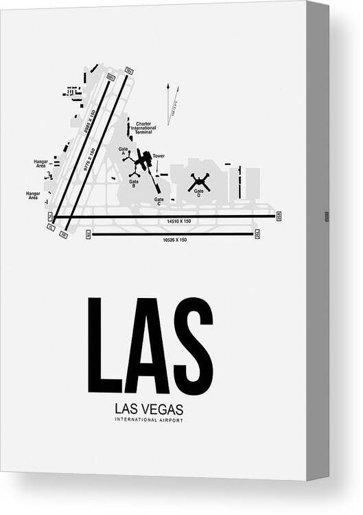 Las Vegas Canvas Print featuring the digital art Las Vegas Poster by Naxart Studio