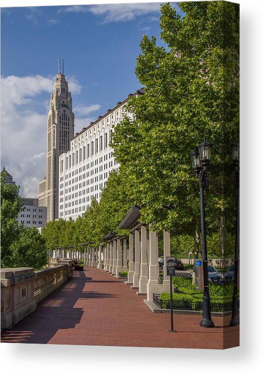 Columbus Canvas Print featuring the photograph Leveque Tower by Kevin Craft