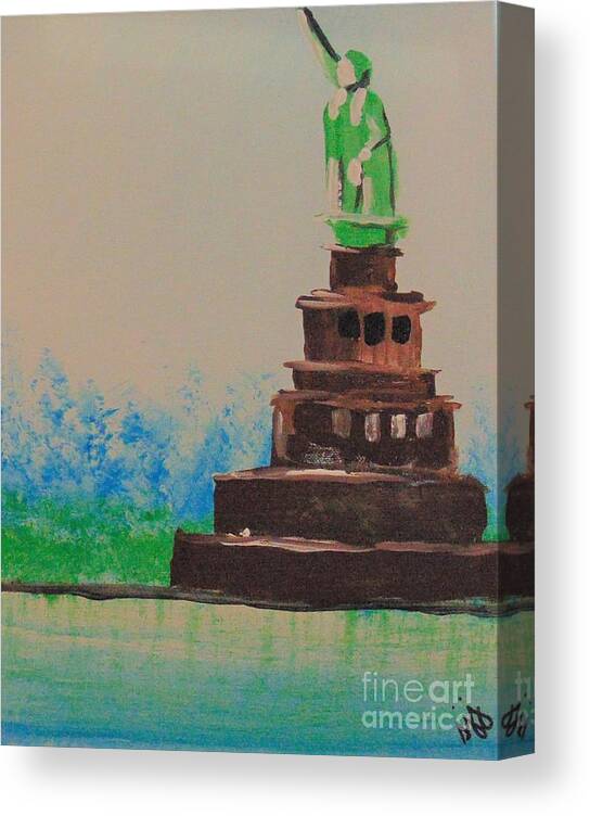 Liberty Canvas Print featuring the painting Liberty by Saundra Johnson