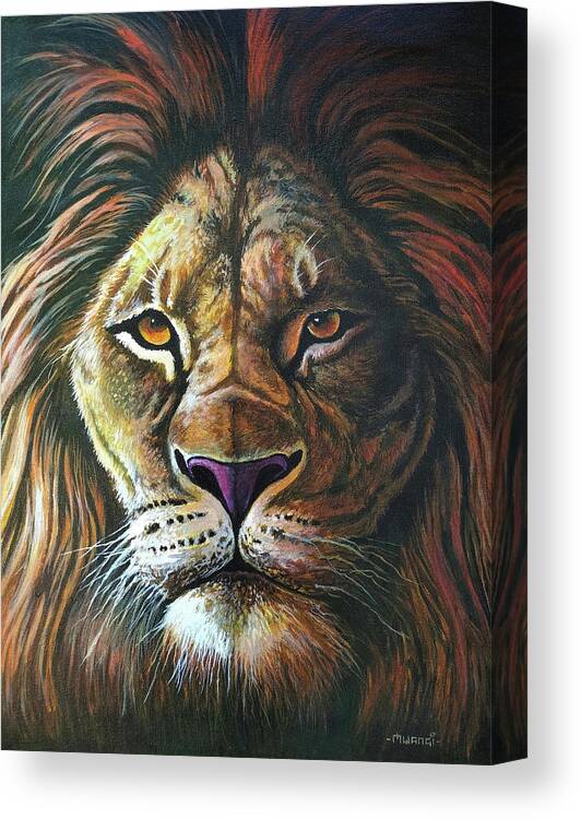 Painting Canvas Print featuring the painting Long Live the KING by Anthony Mwangi