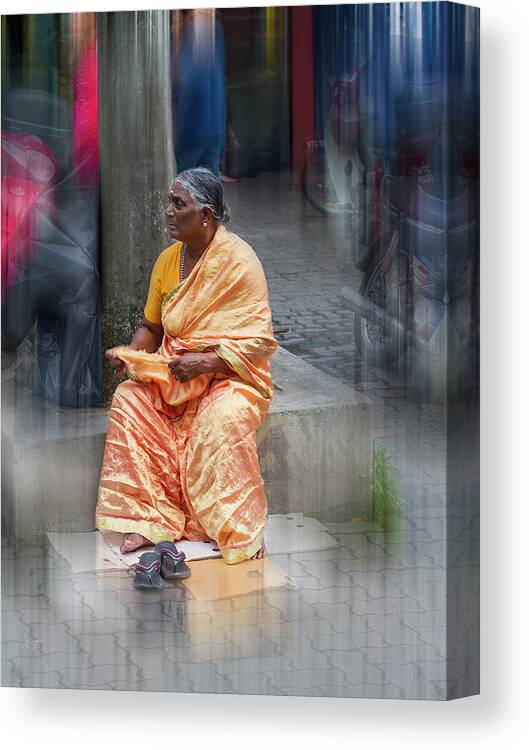Woman Canvas Print featuring the photograph Malay Lady by Elaine Teague