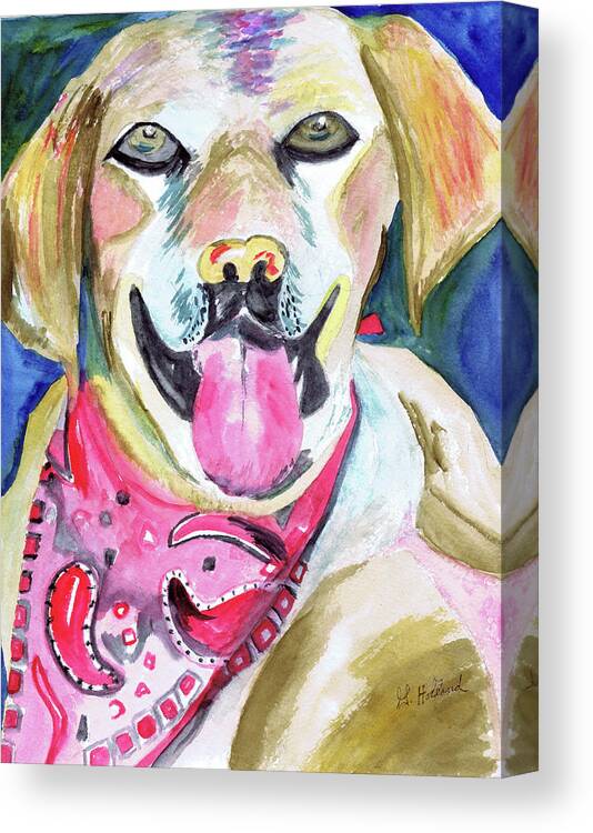 Dog Canvas Print featuring the painting Man's Best Friend by Genevieve Holland