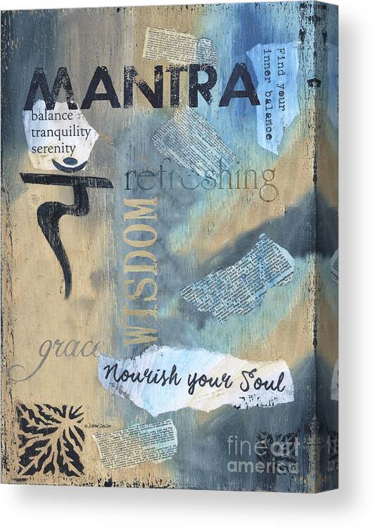 Mantra Canvas Print featuring the painting Mantra 2 by Debbie DeWitt
